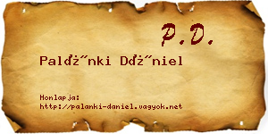 Palánki Dániel névjegykártya